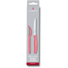 Набір кухонний Victorinox SwissClassic Paring Set (ніж, овощечистка Universal) рожевий