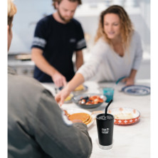 Термостакан тамблер з соломинкою Klean Kanteen ізольований стакан сланець чорний (матовий) 473 мл