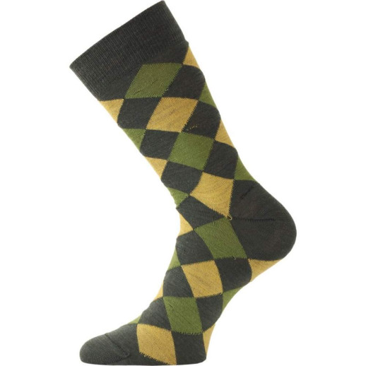 Термошкарпетки для трекінгу Lasting WPK 609 зелено-жовті L