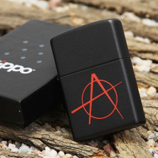 Запальничка Zippo 218, Black Matte Anarchy, 20842