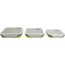 Набір з 3х контейнерів силіконових Tramp TRC-089-olive