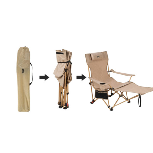 Складане крісло-шезлонг BRS-Y06, бежевий