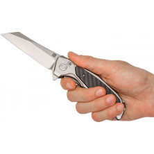 Ніж Artisan Falcon SW, D2, алюміній /CF срібло