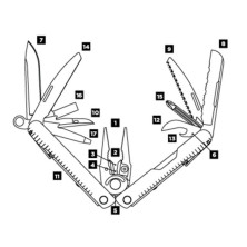 Мультитул Leatherman Rebar Black, чохол Molle, 831563