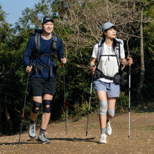 Бандаж на коліно туристичний полегшений Naturehike Qingyue CNK2650DS015, S–M, чорний