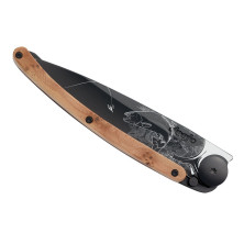 Ніж deejo Tattoo Wood Black 37 г, ялівець, 