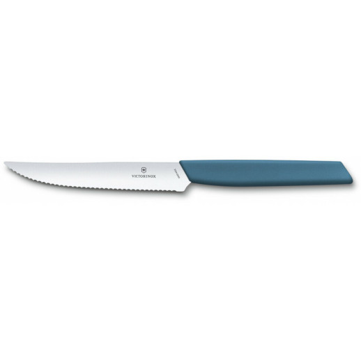 Кухонний ніж Victorinox Swiss Modern Steak & Pizza 12 см синій