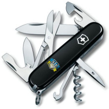 Складаний ніж Victorinox CLIMBER UKRAINE Герб України з квітковим прапором 1.3703.3_T1280u