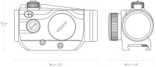 Приціл Hawke Vantage 1x25 - Weaver сітка 3 MOA Dot