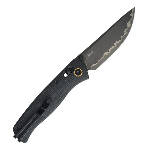 Ніж складаний туристичний SRM Medal (8,2 см) 140Cr / Micarta, чорний