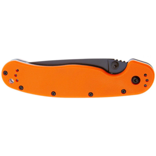 Ніж Ontario Knife RAT I Black Blade Linerlock orange