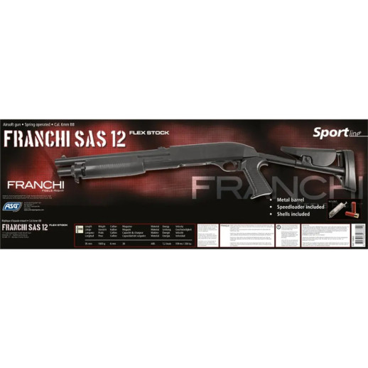 Рушниця страйкбольна ASG Franchi SAS 12 Flex-stock Spring кал. 6 мм