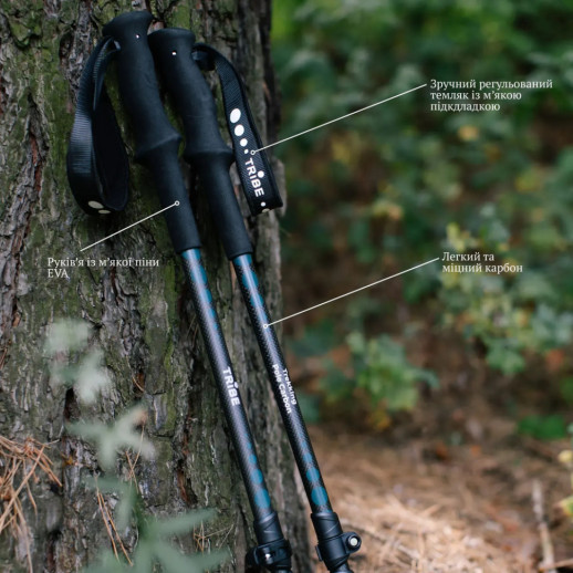 Трекінгові палиці Tribe Trekking Pole Carbon T-ME-0027-ocean