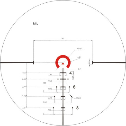 Приціл оптичний XD Precision Black-C.Q.B, 1-6x24 IR, BDC, F1