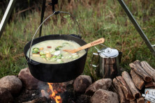 Казан-жарівня чавунна Petromax Dutch Oven ft12 плоске дно 10,8 л