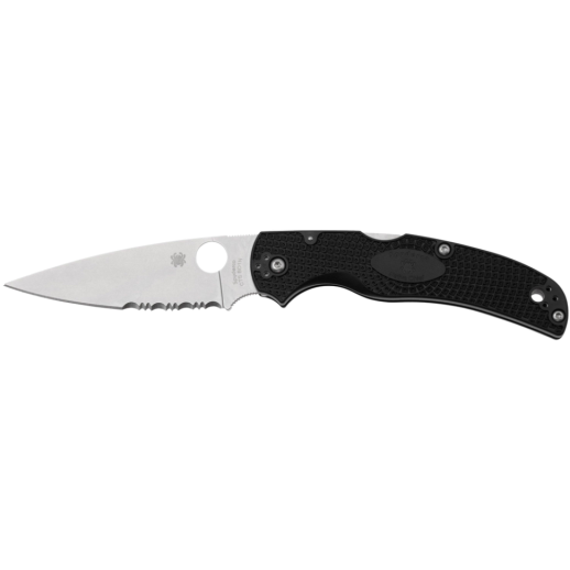 Ніж Spyderco Native Chief, напівсеррейтор black