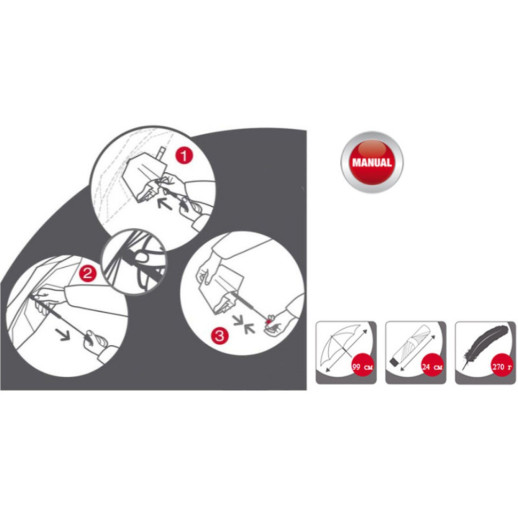 Парасоля Knirps A.050 Surf  Мех/Складана/8спиць /D98x24см