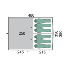 Намет шестимісний Pinguin Interval 6 Steel, Blue