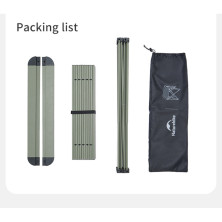 Складаний стіл Naturehike CNK2450JJ013, L, алюміній, сірий