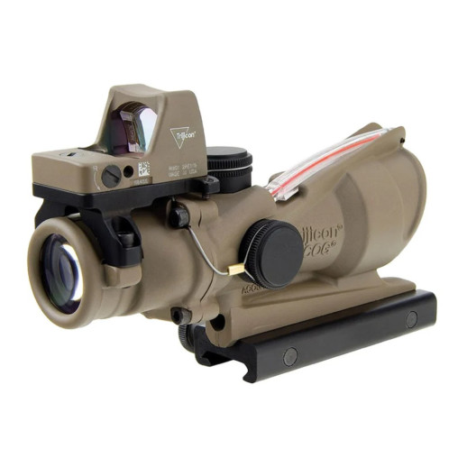 Комплект Trijicon приціл оптичний ACOG 4x32 BAC і приціл коліматорний RMR 3.25 МОА FDE