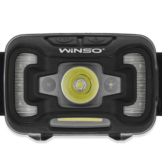 Ліхтар налобний Winso 200Lm, 5W CREE XTE + COB, 3xAAA, Sensor White/Red