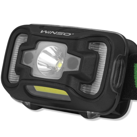 Ліхтар налобний Winso 200Lm, 5W CREE XTE + COB, 3xAAA, Sensor White/Red