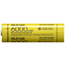 Акумулятор літієвий Li-Ion 21700 Nitecore NL2160 3.6V (6000mAh), захищений