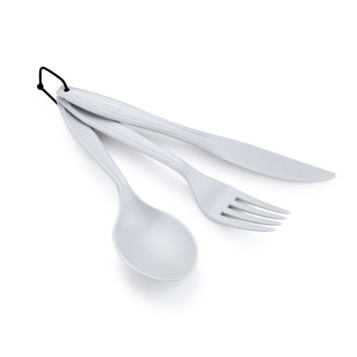 Комплект ніж вилка ложка GSI Outdoors 3Pc. Ring Cutlery (білий)