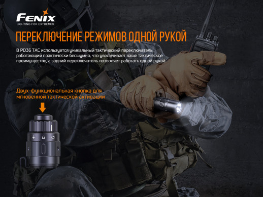 Ліхтар ручний Fenix PD36TAC (сколи)