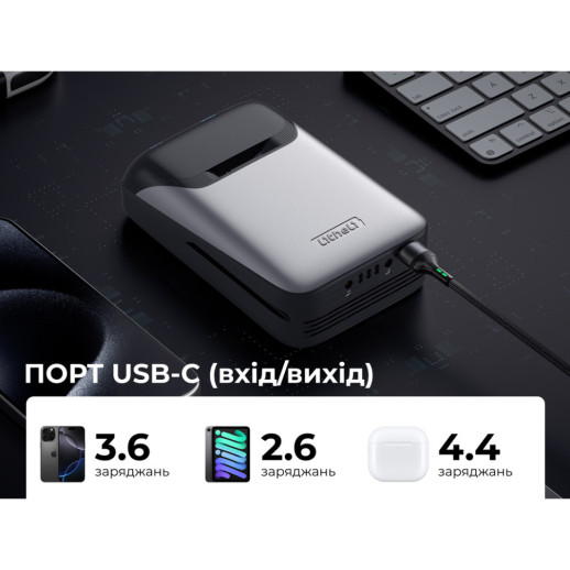 УМБ Litheli Power Bank 20000 mAh, 45 W, 4А, Fast Charge (U20BY15-0U000)