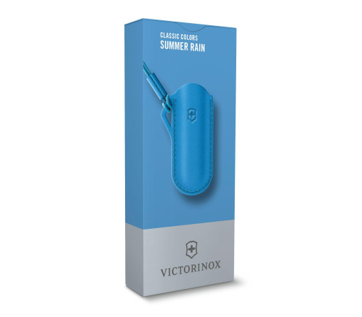 Чохол Шкіряний Victorinox для ножа 58 mm серії Classic SD Colors, Summer Rain (4.0670.2) Блакитний
