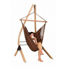Стілець-гамак зі стійкою La Siesta MOC146VEA131 arabica