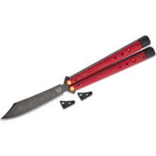 Ніж Benchmade Necron, balisong, ruby red G10