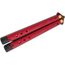 Ніж Benchmade Necron, balisong, ruby red G10