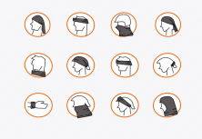 Багатофункціональна пов'язка Cool-feeling Naturehike NH20FS024 summit-black&purple