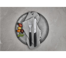 Кухонний ніж Victorinox Swiss Modern, Tomato and Table Knife, Wavy Edge, 11 cm, чорний