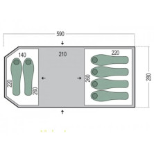 Намет шестимісний Pinguin Omega 6, Blue (PNG 128.6.Blue)