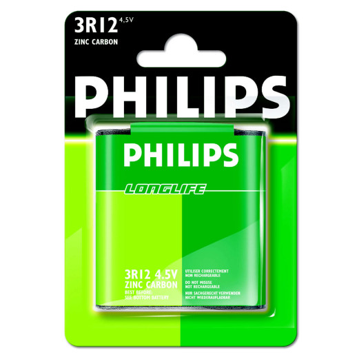 Батарейка 3r12 Philips Long Life тгеу (квадратна)