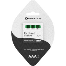 Акумуляторні батарейки Olight Ostation Ecolast 800 мА·год Ni-MH AAA, 4 шт. в упаковці