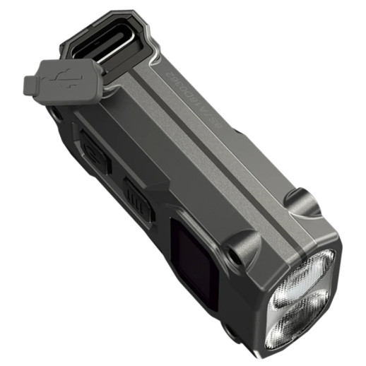 Ліхтар наключний Nitecore TINI 3 (2xNiteLab UHE LED, 600 люмен, 5 режимів, USB-C), сірий