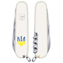 SPARTAN UKRAINE 91мм/12функ /Біл /штоп /Тризуб син-жовтий.