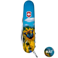 Складаний ніж Victorinox CAMPER UKRAINE Соняшники та метелик