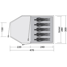 Намет Easy Camp Eclipse 500 Rustic Green (120387)