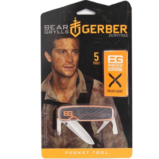 Мультитул Gerber Bear Grylls Pocket Tool Multi-Blade Tool (31-001050), розкрита упаковка