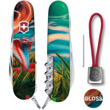 Складаний ніж Victorinox HUNTSMAN ZODIAC Барвиста кобра 1.3713.3.Z4290pk