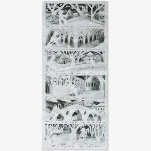 Шарф-труба Buff Coolnet UV, Camino Recuerdos, One Size