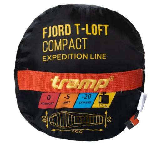Спальний мішок Tramp Fjord Compact кокон лівий TRS-049C-L