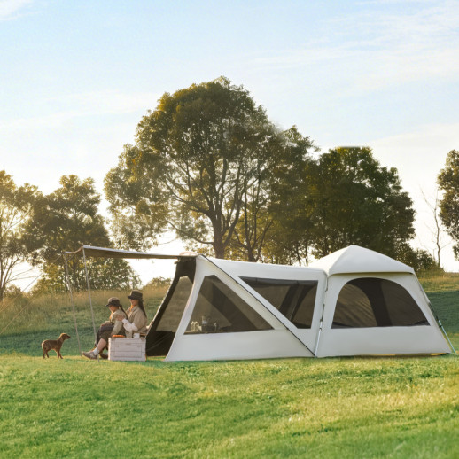 Намет чотиримісний автоматичний з тамбуром Naturehike Ango CNK2650WS019, коричневий