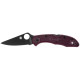 Ніж Spyderco Delica 4 Lightweight Black Blade Micro-Melt PD1, FRN burgundy