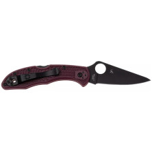 Ніж Spyderco Delica 4 Lightweight Black Blade Micro-Melt PD1, FRN burgundy